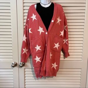 Pink Starry Cardigan